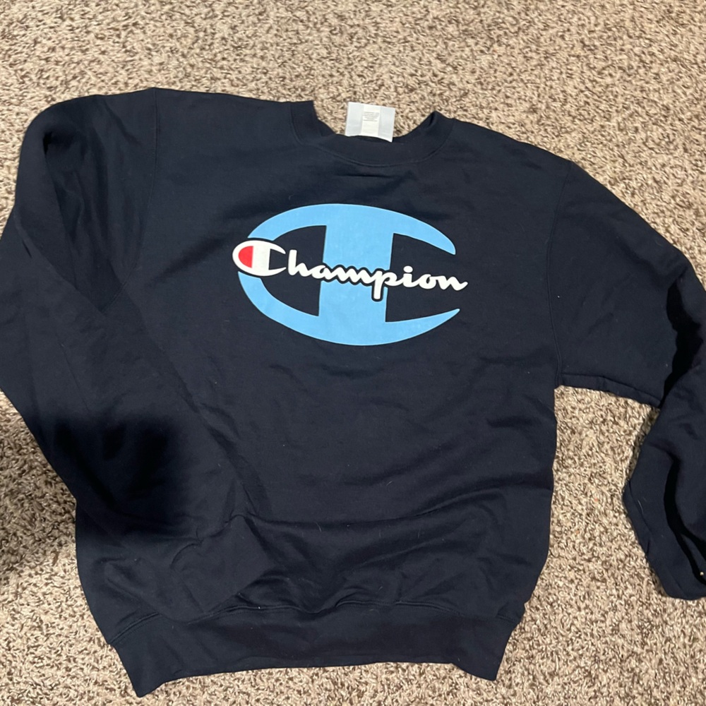 Champion Dark Blue Logo Sweatshirt